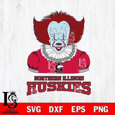 Northern Illinois Huskies Pennywise Horror Sport 5 Svg Eps Dxf Png File, Digital Download