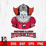 Northern Illinois Huskies Pennywise Horror Sport 7 Svg Eps Dxf Png File, Digital Download