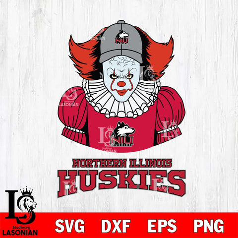 Northern Illinois Huskies Pennywise Horror Sport 7 Svg Eps Dxf Png File, Digital Download