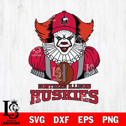 Northern Illinois Huskies Pennywise Horror Sport 9 Svg Eps Dxf Png File, Digital Download