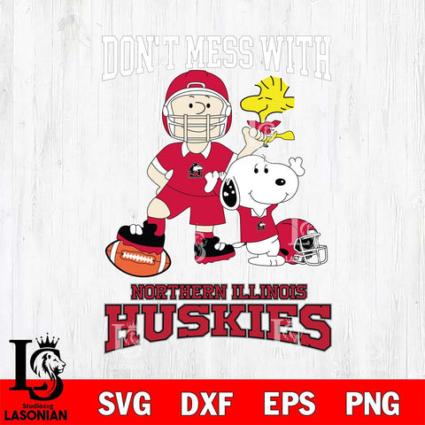Northern Illinois Huskies Snoopy Dont mess with SVG DXF EPS PNG FILE,Snoopy File Cut, NCAA Digital Download,Instant Download,Christmas Silhouette