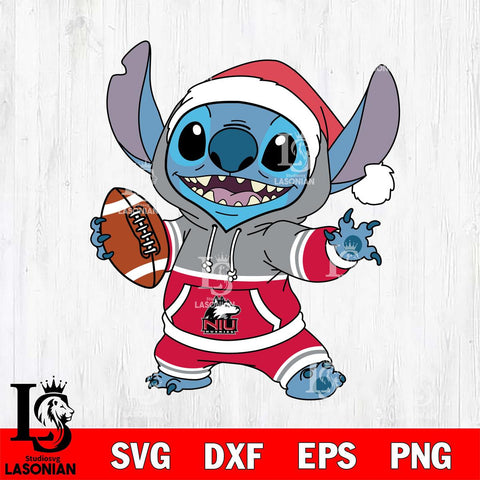 Northern Illinois Huskies Stitch Football Christmas File Cut, NCAA SVG DXF EPS PNG FILE, Digital Download , Criucut , Silhouette