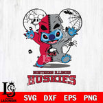 Northern Illinois Huskies Stitch Horror Halloween 2 Svg Eps Dxf Png File, Digital Download, Instant Download
