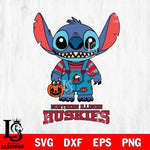 Northern Illinois Huskies Stitch Horror Halloween Svg Eps Dxf Png File, NCAA svg, Digital Download, Instant Download