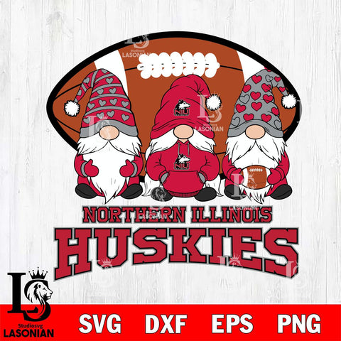Northern Illinois Huskies Three Gnome Football File Cut, NCAA SVG, Digital Download , Criucut , Silhouette