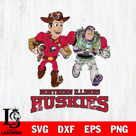 Northern Illinois Huskies Woody & Buzz Lightyear Football Cricut,Christmas SVG DXF EPS PNG FILE, NCAA Digital Download,Instant Download, Silhouette