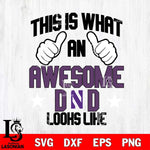 Northwestern Wildcats Awesome Dad Looks like Svg Eps Dxf Png File, Digital Download, Instant Download