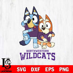 Northwestern Wildcats Bluey Chilli Dance Mode Svg Eps Dxf Png File, Digital Download, Instant Download