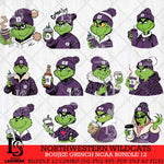 Northwestern Wildcats Boujee Grinch NCAA Bundle 12 SVG Eps Dxf Png File, Digital Download, Instant Download