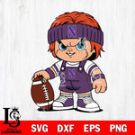 Northwestern Wildcats Chucky Horror 5 Svg Eps Dxf Png File, NCAA svg, Digital Download, Instant Download