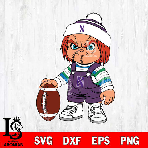 Northwestern Wildcats Chucky Horror 6 Svg Eps Dxf Png File, NCAA svg, Digital Download, Instant Download