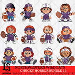Northwestern Wildcats Chucky Horror Bundle 12 SVG Eps Dxf Png File, Bundle NCAA svg, Digital Download, Instant Download