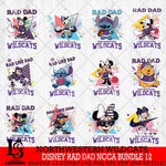 Northwestern Wildcats Disney Rad Dad NCAA Bundle 12 SVG DXF EPS PNG FILE, BUNDLE NCAA Disney Father day File Cut,Digital Download,Instant Download,Disney Svg Files