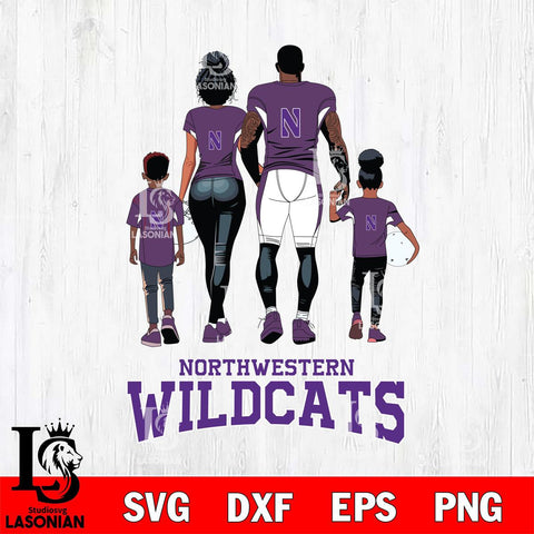 Northwestern Wildcats Family Love Rugby SVG DXF EPS PNG FILE,NCAA SVG, Father day Digital Download,Instant Download, Silhouette