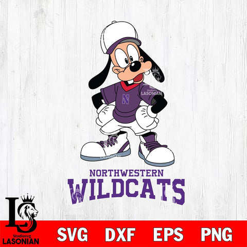 Northwestern Wildcats Goofy Sport SVG DXF EPS PNG FILE,NCAA svg ,Football Digital Download,Instant Download, Silhouette