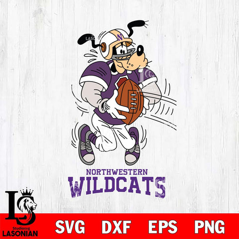 Northwestern Wildcats Goofy Sport Football SVG DXF EPS PNG FILE,NCAA svg ,Football Digital Download,Instant Download, Silhouette