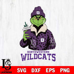 Northwestern Wildcats Grinch Christmas Cut Files Cricut, Svg Dxf Eps Png file, Digital download , Silhouette
