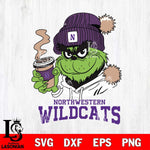 Northwestern Wildcats Grinch Cofffe Hoodie Cut Files Cricut, Svg Dxf Eps Png file, Digital download , Silhouette