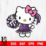 Northwestern Wildcats Hello Kitty Cheerleader 12 Svg Eps Dxf Png File, Digital Download, Instant Download