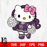 Northwestern Wildcats Hello Kitty Cheerleader 7 Svg Eps Dxf Png File, Digital Download, Instant Download