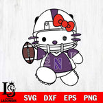 Northwestern Wildcats Hello Kitty sport 11 Svg Eps Dxf Png File, NCAA svg, Digital Download, Instant Download