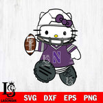 Northwestern Wildcats Hello Kitty sport Svg Eps Dxf Png File, NCAA svg, Digital Download, Instant Download