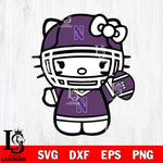 Northwestern Wildcats Hello Kitty sport 6 Svg Eps Dxf Png File, NCAA svg, Digital Download, Instant Download