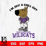 Northwestern Wildcats I'm Just A Chill Guy Football Svg Eps Dxf Png File,NCAA Svg Files,Chill Guy svg ,Digital Download ,Instant Download, Cricut File