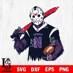 Northwestern Wildcats Jason Voorhees Horror 11 Svg Eps Dxf Png File, NCAA svg, Digital Download, Instant Download