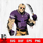 Northwestern Wildcats Jason Voorhees Horror 8 Svg Eps Dxf Png File, NCAA svg, Digital Download, Instant Download