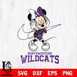 Northwestern Wildcats Minnie Mouse Dancing NIKE, Svg Eps Dxf Png File, Digital Download