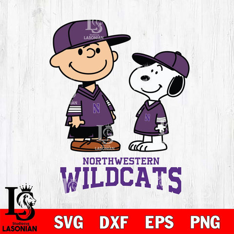 Northwestern Wildcats Peanuts Snoopy Football SVG DXF EPS PNG FILE,Snoopy File Cut, NCAA Digital Download,Instant Download,Christmas Silhouette