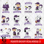 Northwestern Wildcats Peanuts Snoopy Player NCAA Bundle 12 SVG DXF EPS PNG FILE,Snoopy File Cut, bundle NCAA Digital Download,Instant Download, Silhouette