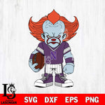 Northwestern Wildcats Pennywise Horror Sport 11 Svg Eps Dxf Png File, Digital Download