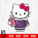Northwestern Wildcats Pretty Hello Kitty Svg Eps Dxf Png File, Digital Download, Instant Download