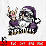 Northwestern Wildcats Rock Santa Claus Football Svg dxf eps png pdf file,NCAA svg,Digital Download,Cricut file