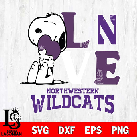 Northwestern Wildcats Snoopy Sport 10 Svg Eps Dxf Png File, Digital Download