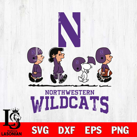 Northwestern Wildcats Snoopy Sport 12 Svg Eps Dxf Png File, Digital Download