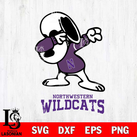 Northwestern Wildcats Snoopy Sport 3 Svg Eps Dxf Png File, Digital Download