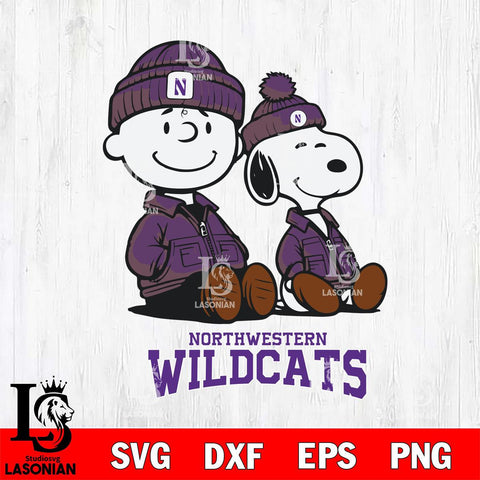 Northwestern Wildcats Snoopy Sport 6 Svg Eps Dxf Png File, Digital Download