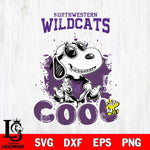 Northwestern Wildcats Snoopy Sport 7 Svg Eps Dxf Png File, Digital Download