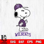 Northwestern Wildcats Snoopy Sport 8 Svg Eps Dxf Png File, Digital Download
