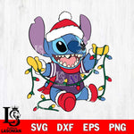 Northwestern Wildcats Stitch Christmas Lights Svg Eps Dxf Png File, Digital Download, Instant Download