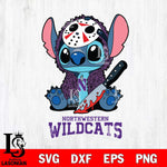 Northwestern Wildcats Stitch Jason Voorhees Svg Eps Dxf Png File, NCAA svg, Digital Download, Instant Download