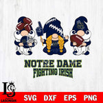 Notre Dame Fighting Irish 3 Gnomes Football Svg Eps Dxf Png File, Digital Download, Instant Download