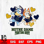 Notre Dame Fighting Irish Bluey & Bingo 10 Svg Eps Dxf Png File, NCAA svg, Digital Download, Instant Download