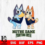 Notre Dame Fighting Irish Bluey & Bingo 5 Svg Eps Dxf Png File, NCAA svg, Digital Download, Instant Download