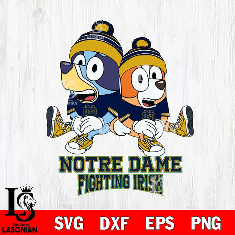 Notre Dame Fighting Irish Bluey & Bingo 8 Svg Eps Dxf Png File, NCAA svg, Digital Download, Instant Download