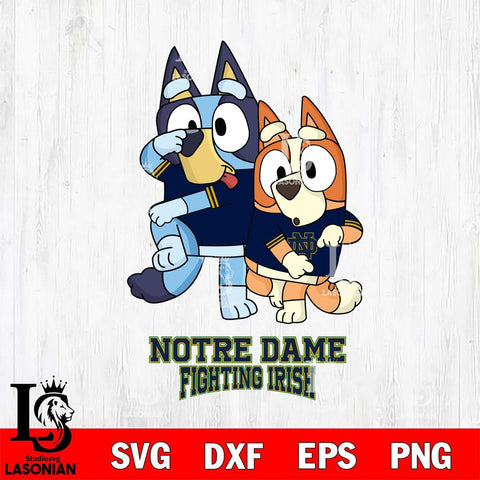 Notre Dame Fighting Irish Bluey Chilli Dance Mode Svg Eps Dxf Png File, Digital Download, Instant Download