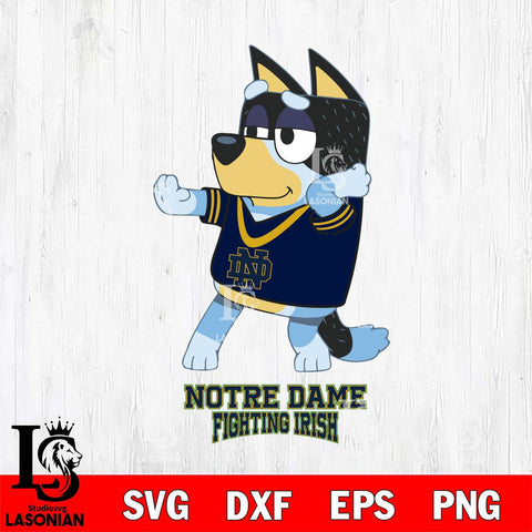 Notre Dame Fighting Irish Bluey Dad Dance Svg Eps Dxf Png File, Digital Download, Instant Download
